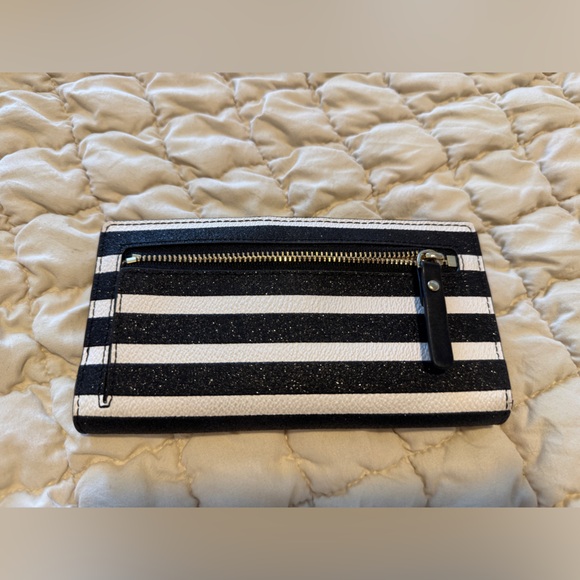 KATE SPADE Black & White Striped Wallet - EXCELLENT CONDITION - Picture 3 of 7